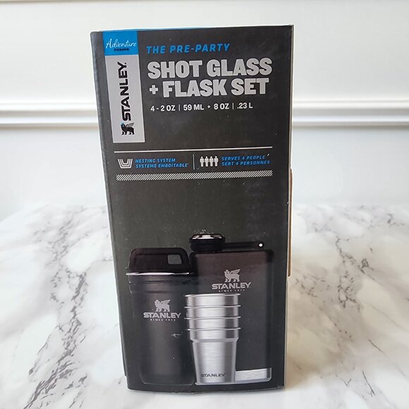 NIB Set of FOUR Stanley Adventure Pre-Party Shot Glass + Flask Set in Black - Picture 5 of 13